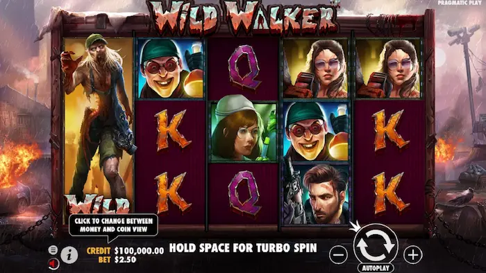 tragamonedas Wild Walker: estructura de carretes expandibles
